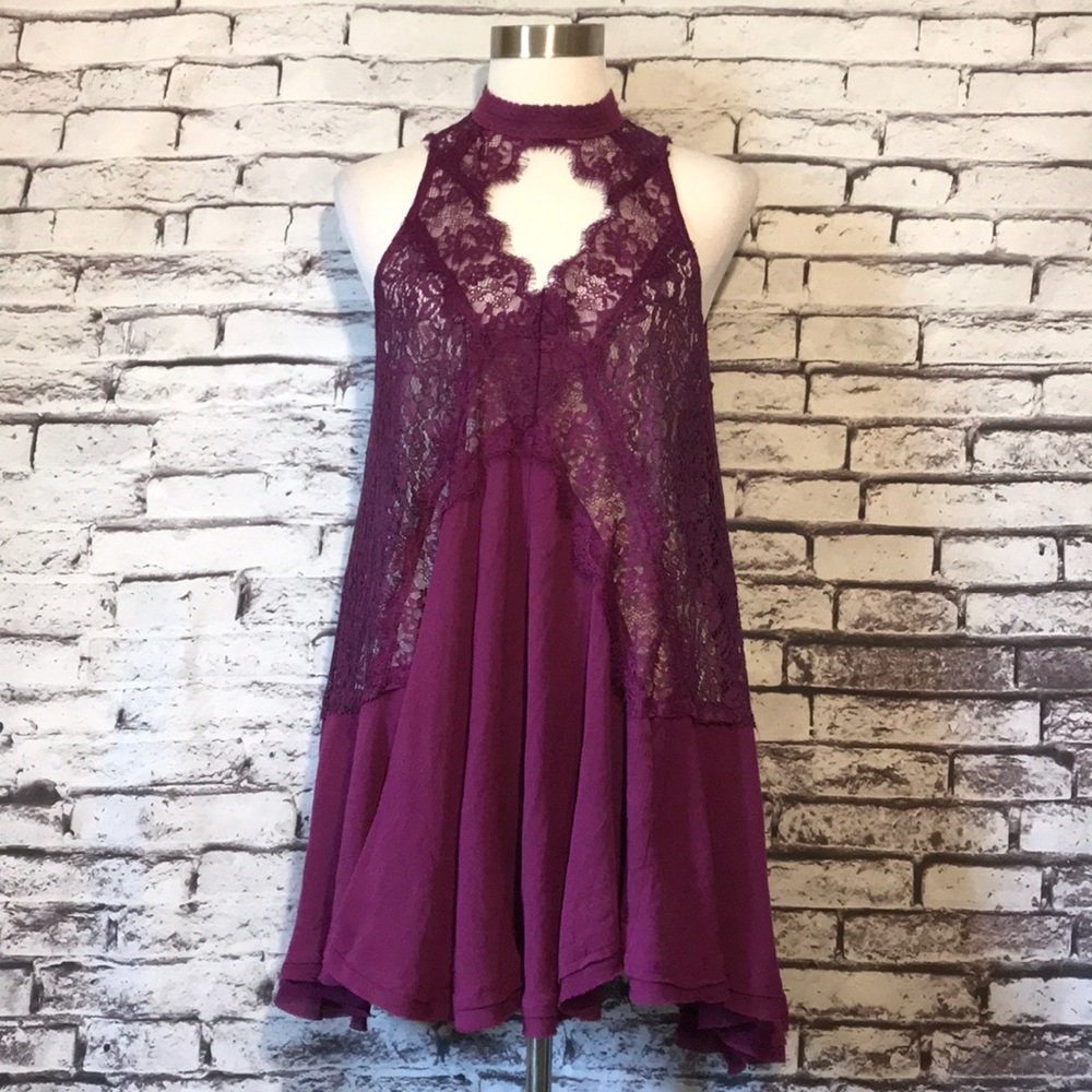 Magenta Lace Tunic or Dress